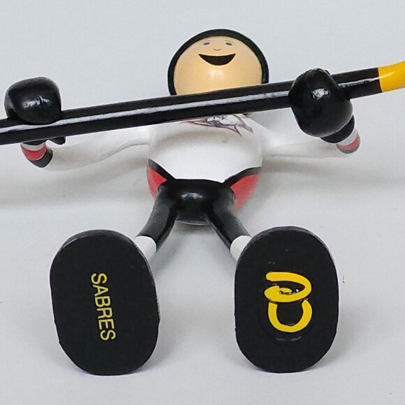 FUN Buffalo Sabres Bendo Figures Hockey Player with helmet and hockey stick - Picture 4 of 7